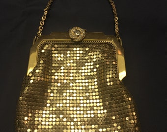 Borsa da sera Whiting e Davis Gold Mesh