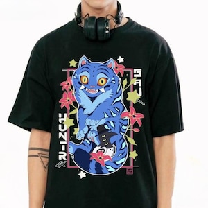 Kpop Demon Hunters Tiger Shirt, Derpy the Tiger And Bird Demon Hunter Tiger Shirt, Hunters Tiger Fan, Animal Shirt, Kpop Movie Fan Gift