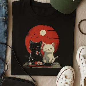 Cute Cat T-Shirt | Japanese Tshirt | Japanese Streetwear | Cute Cat Tshirt | Japan Cat Tshirt | Japanese Cat Shirt | Y2K Top | Kawaii Shirt