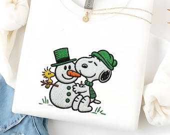 Funny Snoopy Christmas Embroidery Design, Peanuts Holiday Machine Embroidery File, Instant Download