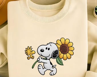 Snoopy Embroidery Design, Classic Cartoon Dog Machine Embroidery File, Instant Download
