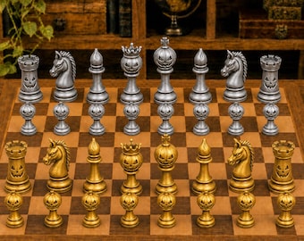 Halloween Figures – Complete 32-Piece Chess Set | Gothic Horror | Made in Germany