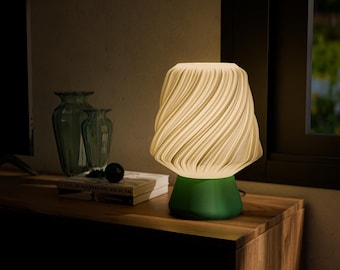 Bruma Lamp: Modern Designer Table Lamp, Choice of Lampshade Colors, Bedside Lamp, Living Room Gift Idea