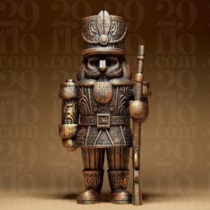 Dekorativ nötknäppare-soldat | Gotisk nötknäpparfigur | Mörk konst-soldatdekoration | Jul