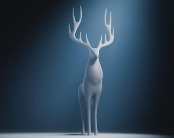 Escultura minimalista de ciervo | Elegante figura de alce | Decoración navideña moderna | Estatua escandinava