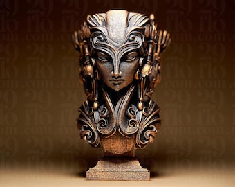 Estatua del zodiaco Sagitario | Busto de fantasía | Decoración astrológica | Escultura del Arquero | Regalo gótico | Bronce negro