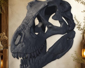T-Rex-Schädel – Wandskulptur | Dinosaurier-Wanddeko | Made in Germany