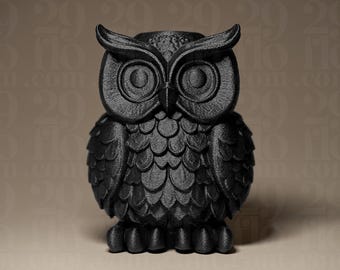 Figura decorativa de búho | Escultura de búho | Figura decorativa moderna en negro | Símbolo de sabiduría y elegancia