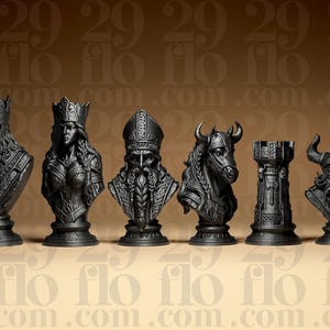 Wikinger Chess Wikinger Schachfiguren Set | Viking Chess Pieces | Nordische Mythologie ...