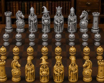 Halloween Zombies – Complete 32-Piece Chess Set | Gothic Horror | Made in Germany