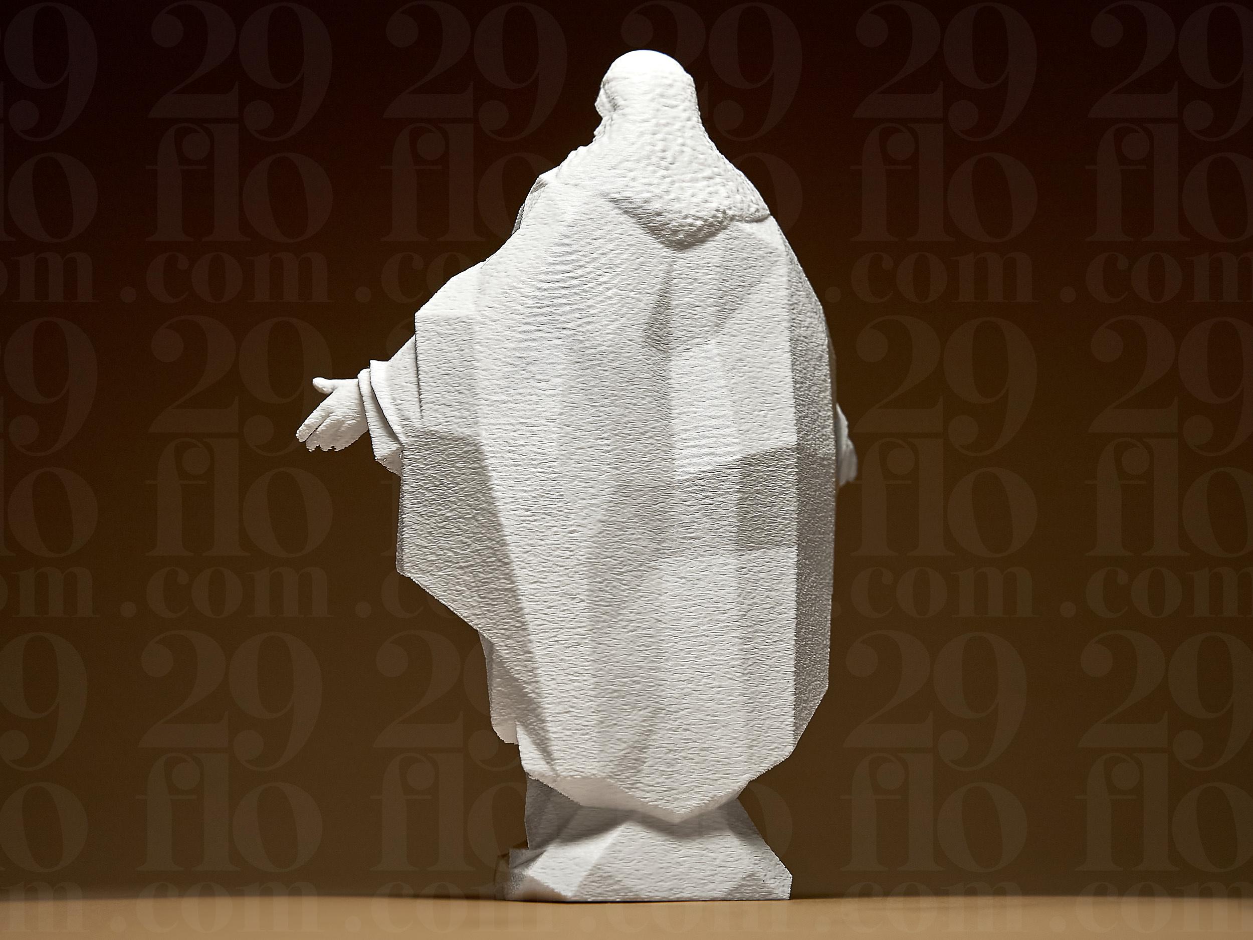 Jesus Geometric Geometric Jesus Statue | Modern Geometric Christ Figure | White 3D ...