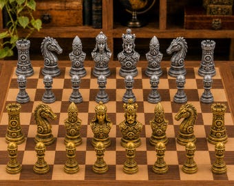 Steampunk Classic – Complete 32-Piece Chess Set | Steampunk Design | Made in Germany