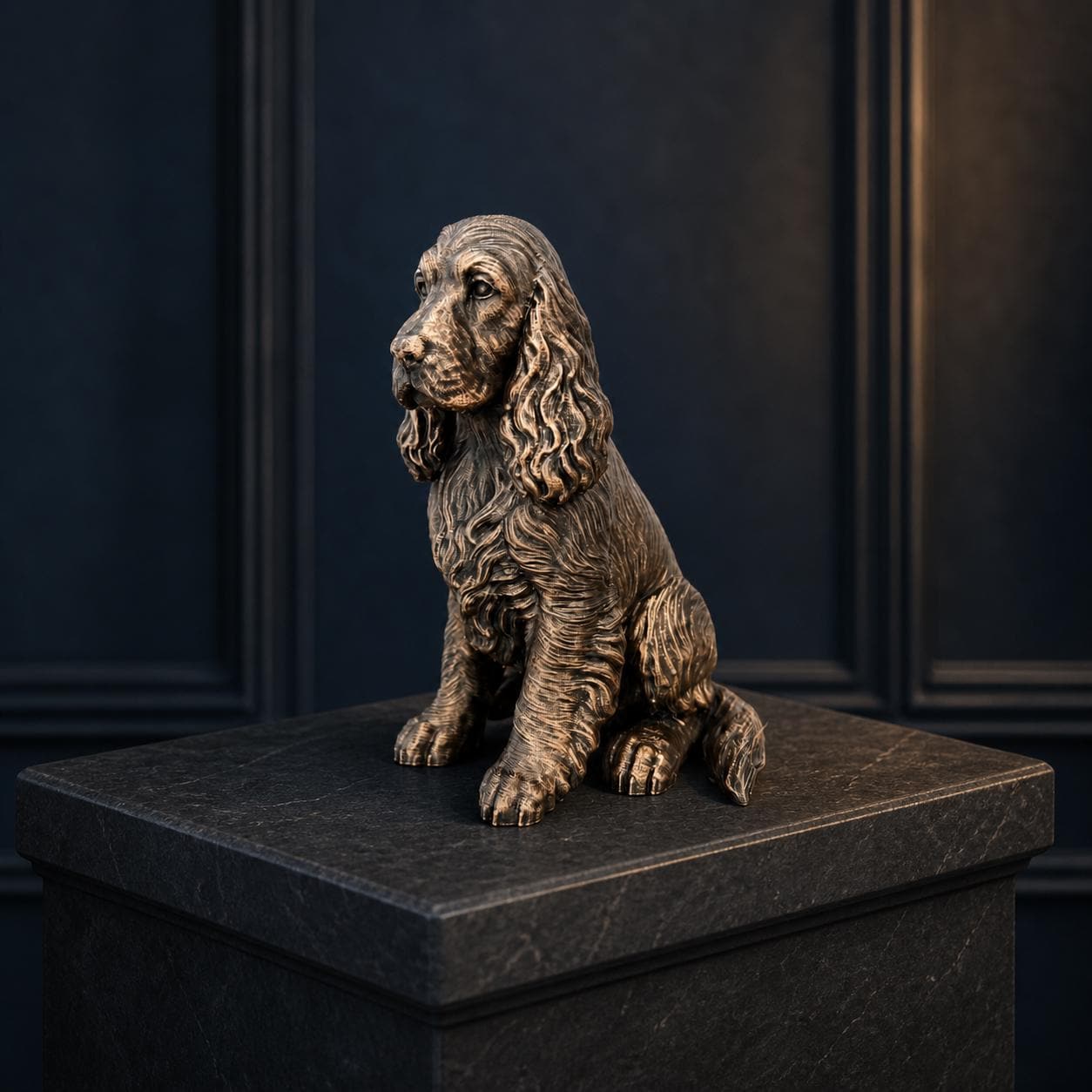 Miniature cocker spaniel figure - Etsy 日本