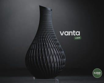 Vaso Vanta | Vaso moderno stampato in 3D | Vaso per fiori geometrico | Arredamento di design | Dark Art