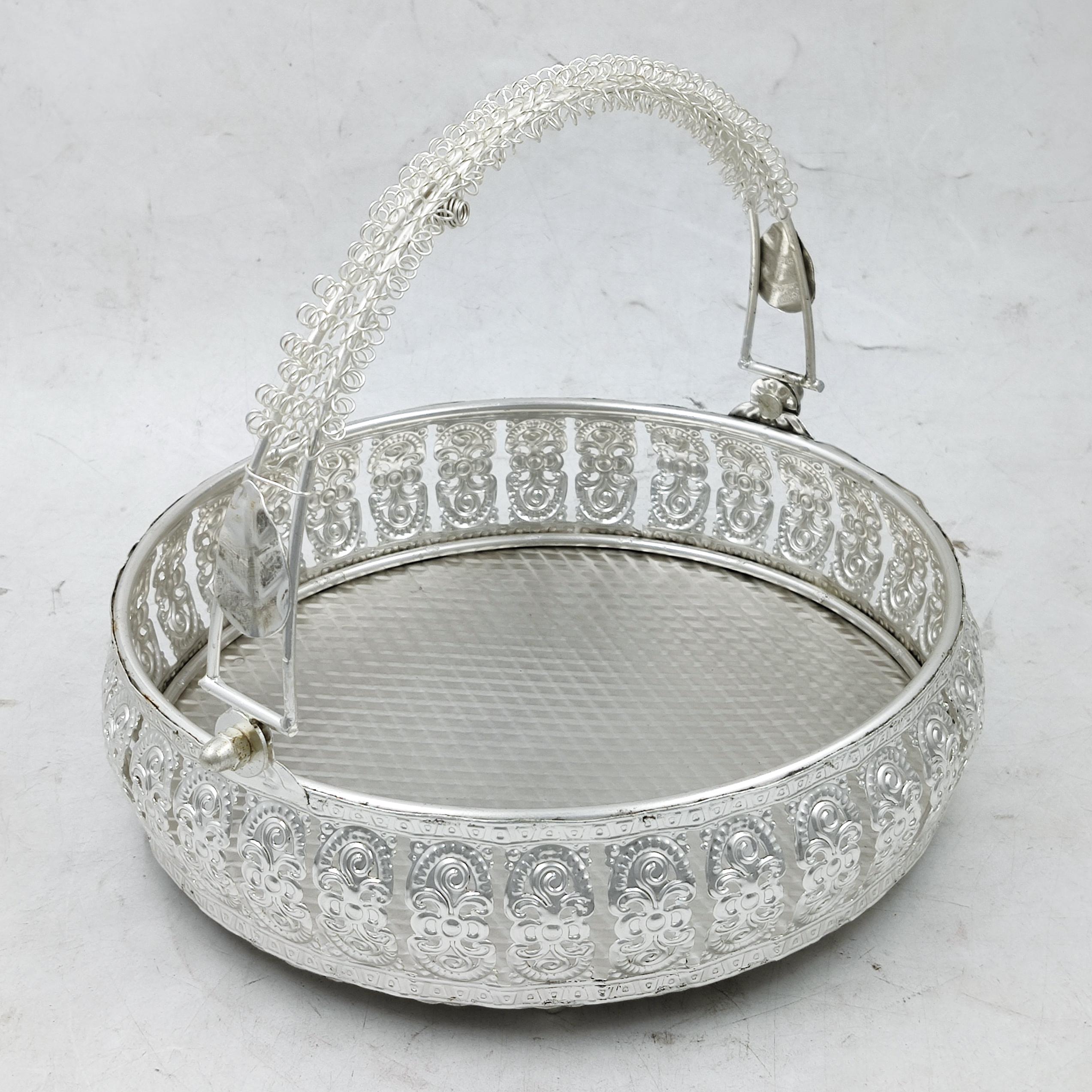 Pooja Silver Basket
