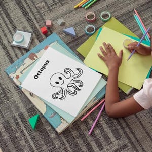 Animal Coloring Book for Kids, toddlers, Digital Printable Coloring Pages. Preschool Activity. High quality pdf instant download