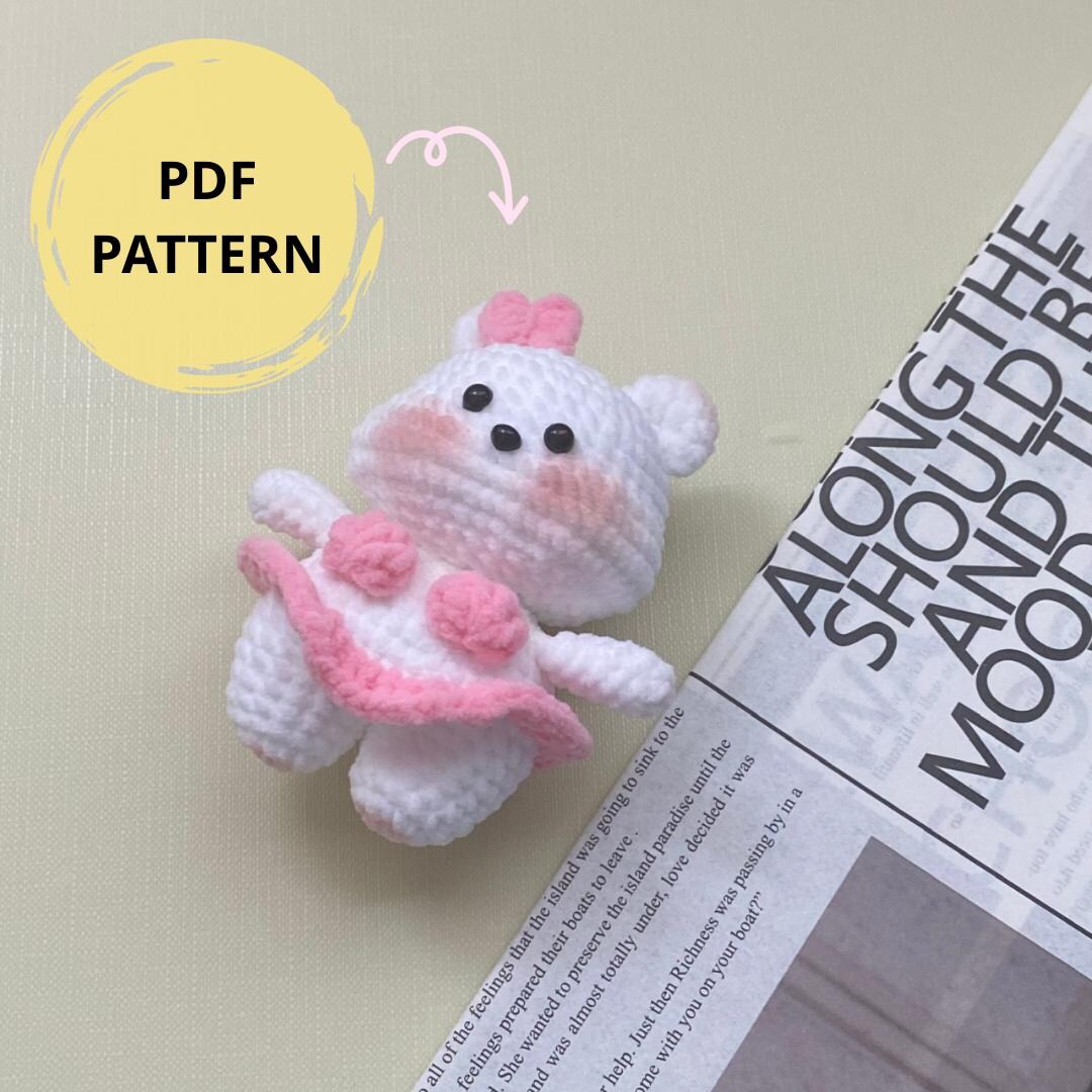 Crochet Bear Plushie Pattern PDF | Amigurumi Teddy Tutorial | 10cm ...