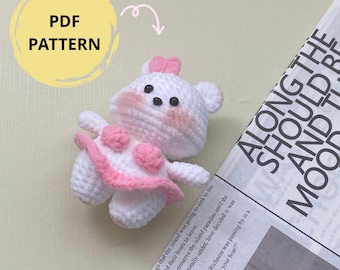 Crochet Bear Plushie Pattern PDF | Amigurumi Teddy Tutorial | 10cm Stuffed Animal | Instant Download Crochet Plush Pattern
