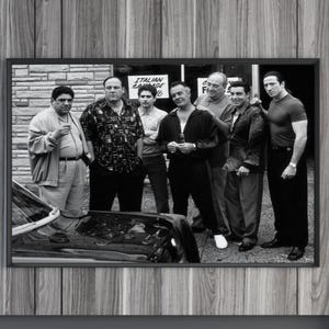 Gangster Familie Leinwand, Tony Schwarz & Weiß Poster, klassische Mafia Wand Kunst, Krimi Film Dekor, Mafia Kunstwerk, Hollywood Film Plakat