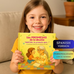 Personalized Granddaughter Book, 27 Promises from Grandma, Custom Name & Dedication Gift for Granddaughter, Keepsake Story, Spanish Edition