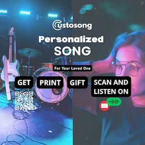 Personalized Song Gift: Custom Lyrics, QR Code (Digital Download)