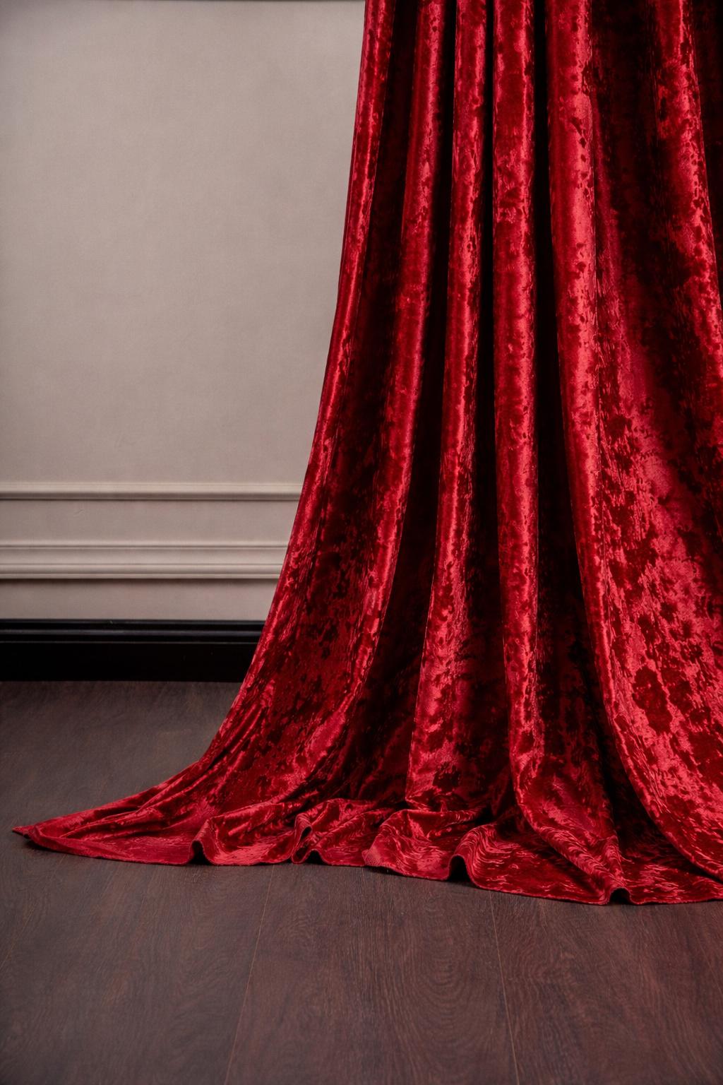 Red velvet curtains - Etsy 日本