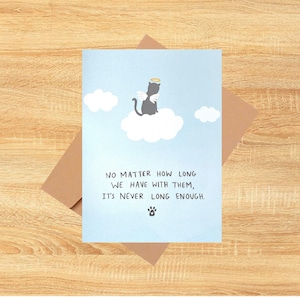 Cat Sympathy Card: Pet Loss Memorial Gift, Rainbow Bridge Design