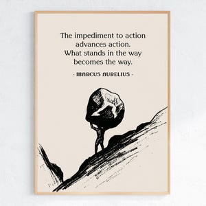 Marcus Aurelius Quote Poster: Stoic Philosophy Art (Digital Download)