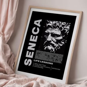 Seneca Stoic Philosophy Poster: Value Your Time, Printable Wall Art (Digital Download)
