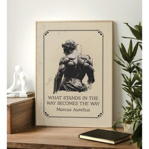 Marcus Aurelius Quote Poster: Stoic Philosophy Wall Art (Digital Download)