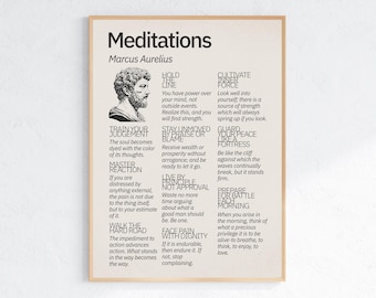 Marcus Aurelius Meditations Print, Stoicism Poster (Digital Download)
