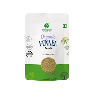Organic Fennel Seeds: Whole Spice for Tea & Cooking, 8oz Resealable Bag
