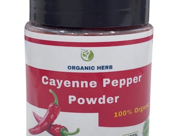 Organic Cayenne Pepper Powder | Hot Chili Powder for Cooking, Seasoning & Wellness | Natural Spice
