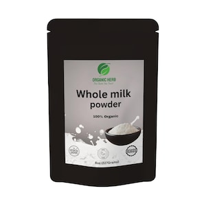 Bio-Milchpulver 230 ml | Natürliche trockene Vollmilch zum Backen, Tee & Kaffee