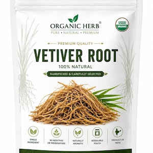 Vetiverrot (Khus) | Naturliga torkade rötter för potpurri, påsar och gör-det-själv-pyssel