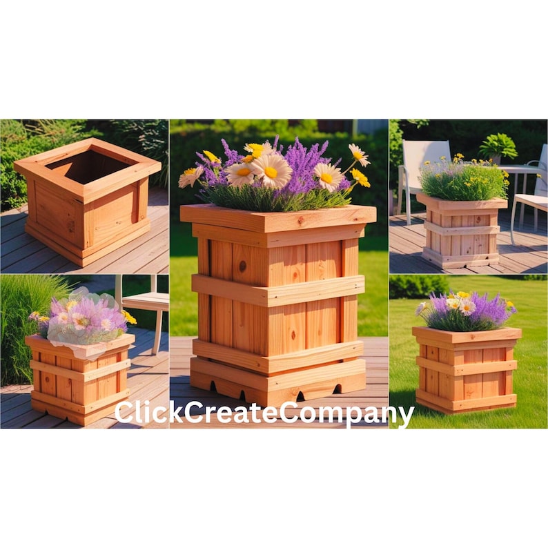 DIY Wood Planter Box Plans: Beginner-friendly Garden Project (PDF Plan ...