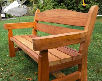 Planos para banco de jardín para construir uno mismo / Proyecto de carpintería para principiantes / Banco de exterior en PDF / Descarga digital