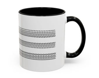 Tire Tracks Coffee Mug - Modern Automotive Lover Gift