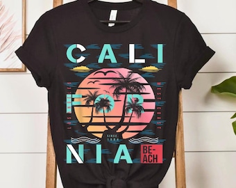 Los Angeles Beach California-shirt Vintage Surf Cali Vibes-shirt voor kinderen en volwassenen