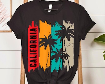 Shirt California Vibe: retro Cali Beach-T-shirt voor kinderen en volwassenen