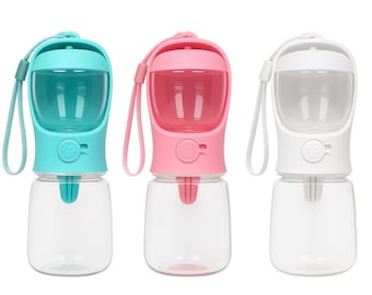 Botella de agua y recipiente de comida portátil para perros: recipiente de viaje a prueba de fugas