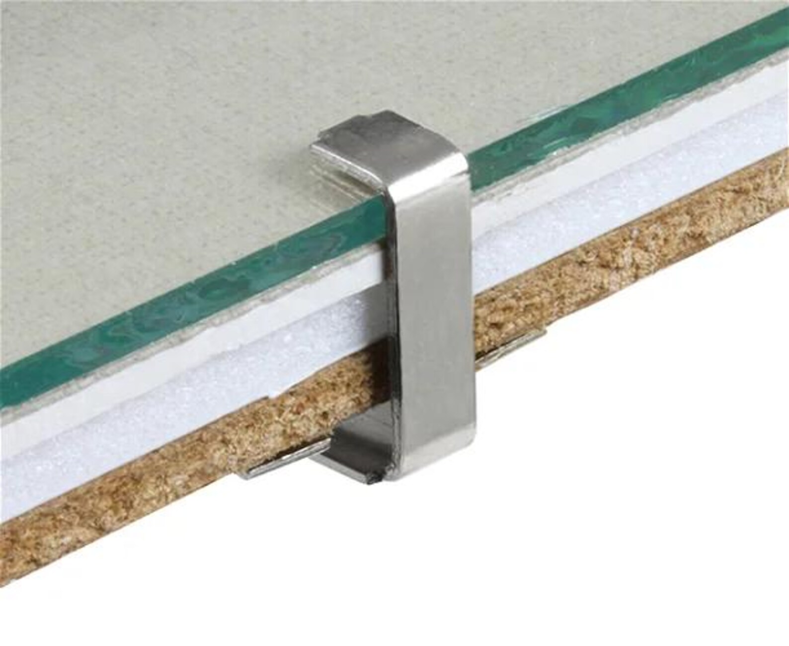 Swiss style Photo Frame Clips Frameless Glass Mounting Hardware up To 