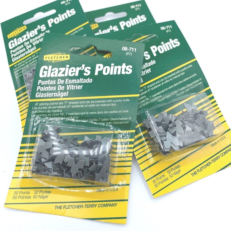 Fletcher PUSH POINTS Tabs for Picture Frame Framing Window Glazing ...