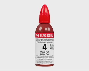 Tinción Mixol Rojo Óxido Botella de 20 ml Líquido de agua o aceite altamente concentrado