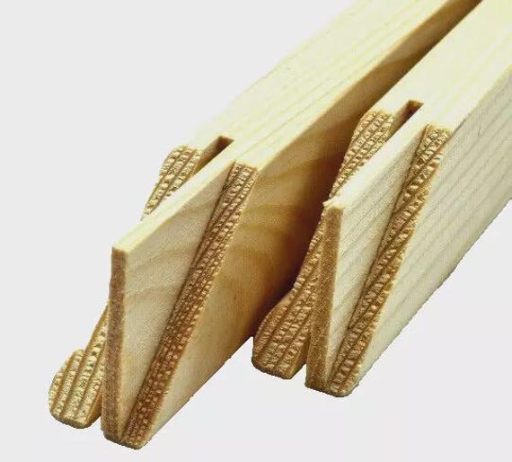 914mm (36") Professional Canvas Stretcher Bars - Sold In Pairs, 19mm Deep, With Corner Wedges-679384