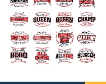 Baseball mom png Svg Bundle, Gameday kids Appreciation Quotes (Digital Download)