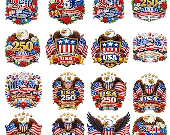 Aquila per il 250° anniversario degli Stati Uniti in formato PNG, maglietta con aquila e bandiera americana patriottica, grafica per il 4 luglio, illustrazione di un'aquila per il giorno dell'indipendenza americana