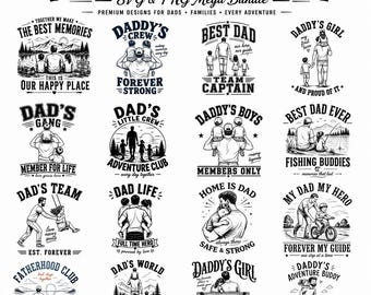 Dad life Png Svg Bundle, Dad and family Design (Digital Download)