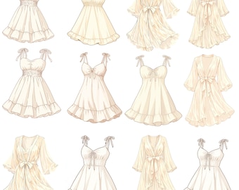 Vestido de verano vintage PNG, vestido rosa estilo cottagecore SVG, linda ilustración de estilo vintage, imágenes prediseñadas de vestido de verano