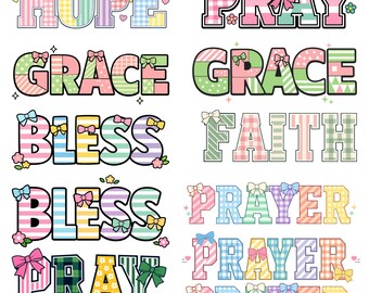 Christian svg Bundle, God Png, Religious Clipart,  Faith Inspirational Clipart, Religious Christian typography